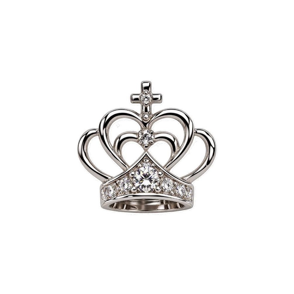CIONDOLO A CORONCINA ARGENTO 2.5CM